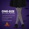 Black and White Tights - Striped Nylon Stretch Pantyhose Stocking Accessories for Every Day Attire and Costumes for Teens and Children